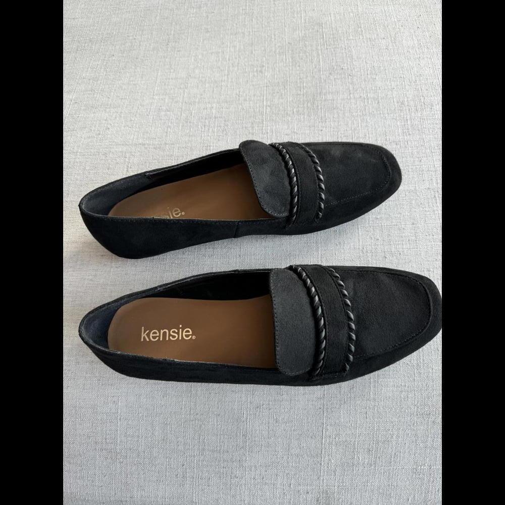 Kensie Natalia Braid Loafer Shoes - Black - Size 8 - Picture 3 of 5